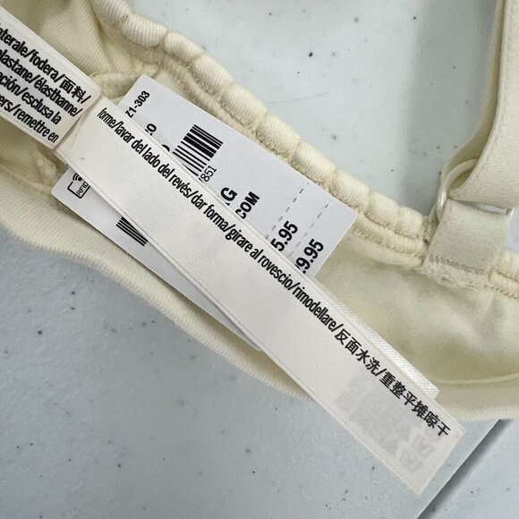 PINK Victoria's Secret XL Powder Puff Bralette Snowflake Pom Pom Triangle - Picture 7 of 13